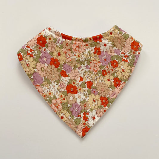 Autumn floral bandana bib