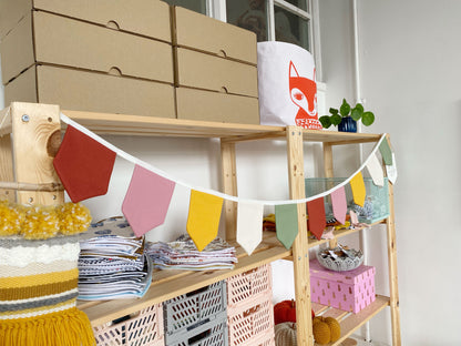 Rainbow bunting banner