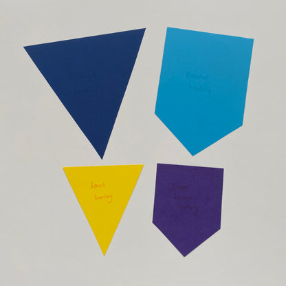 Rainbow bunting banner